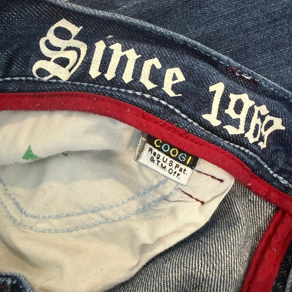 Coogi Embroidered Crest Jeans Blue 40 Relaxed Fit Hip Hop Streetwear Denim - Picture 7 of 15